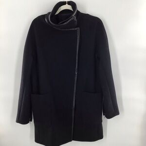 Madewell  black wool blend coat - Size 2